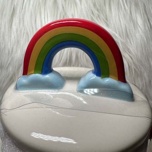 Rae Dunn Blue Love is Blind Mug with Rainbow Topper - Picture 2 of 4